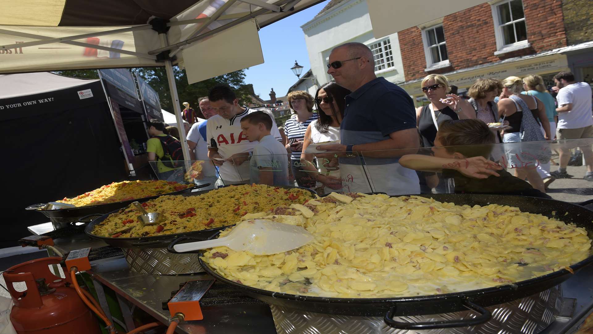 A variety of French food was enjoyed by visitors