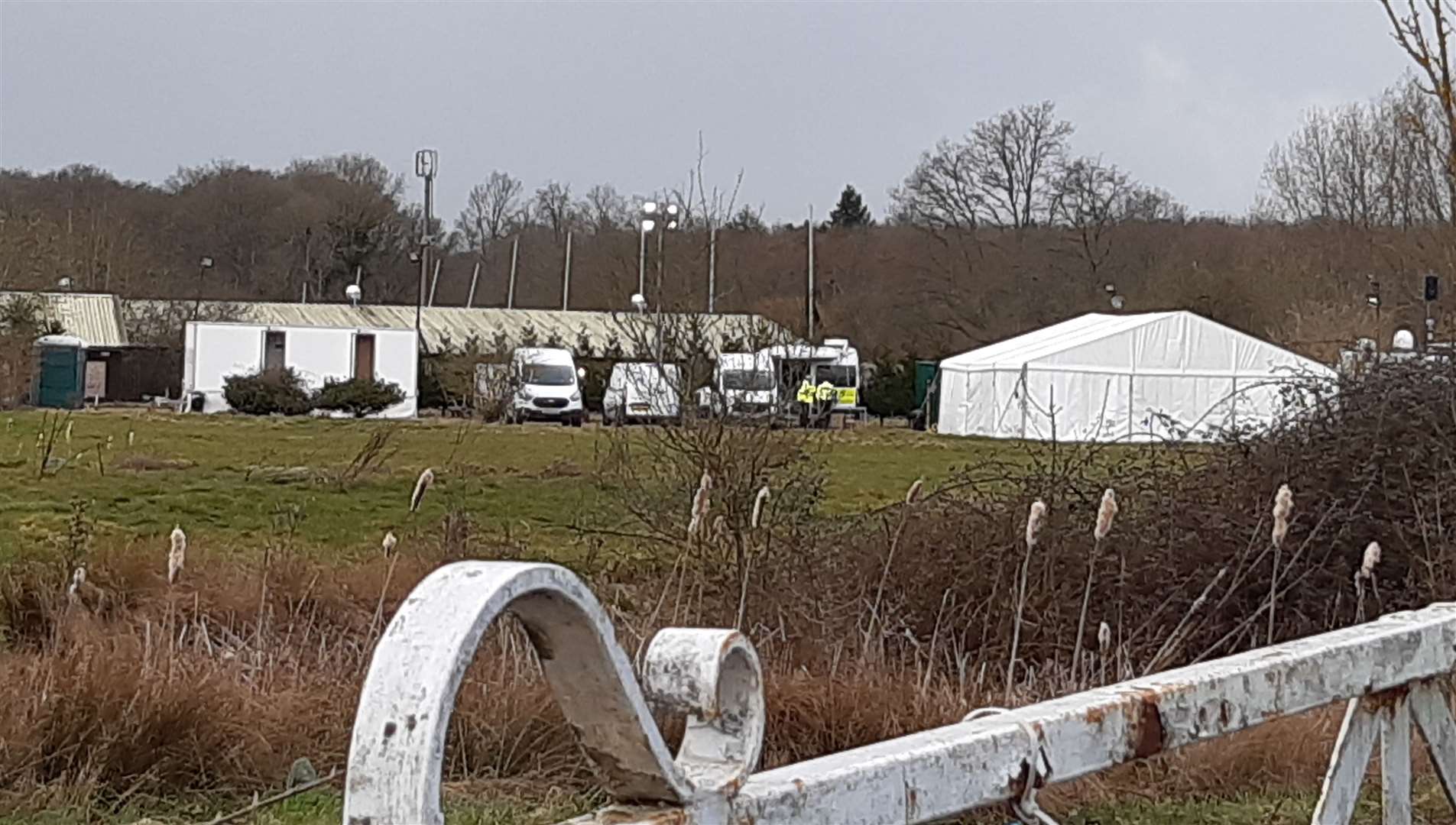 New welfare units were set up on the former leisure complex car park over the weekend