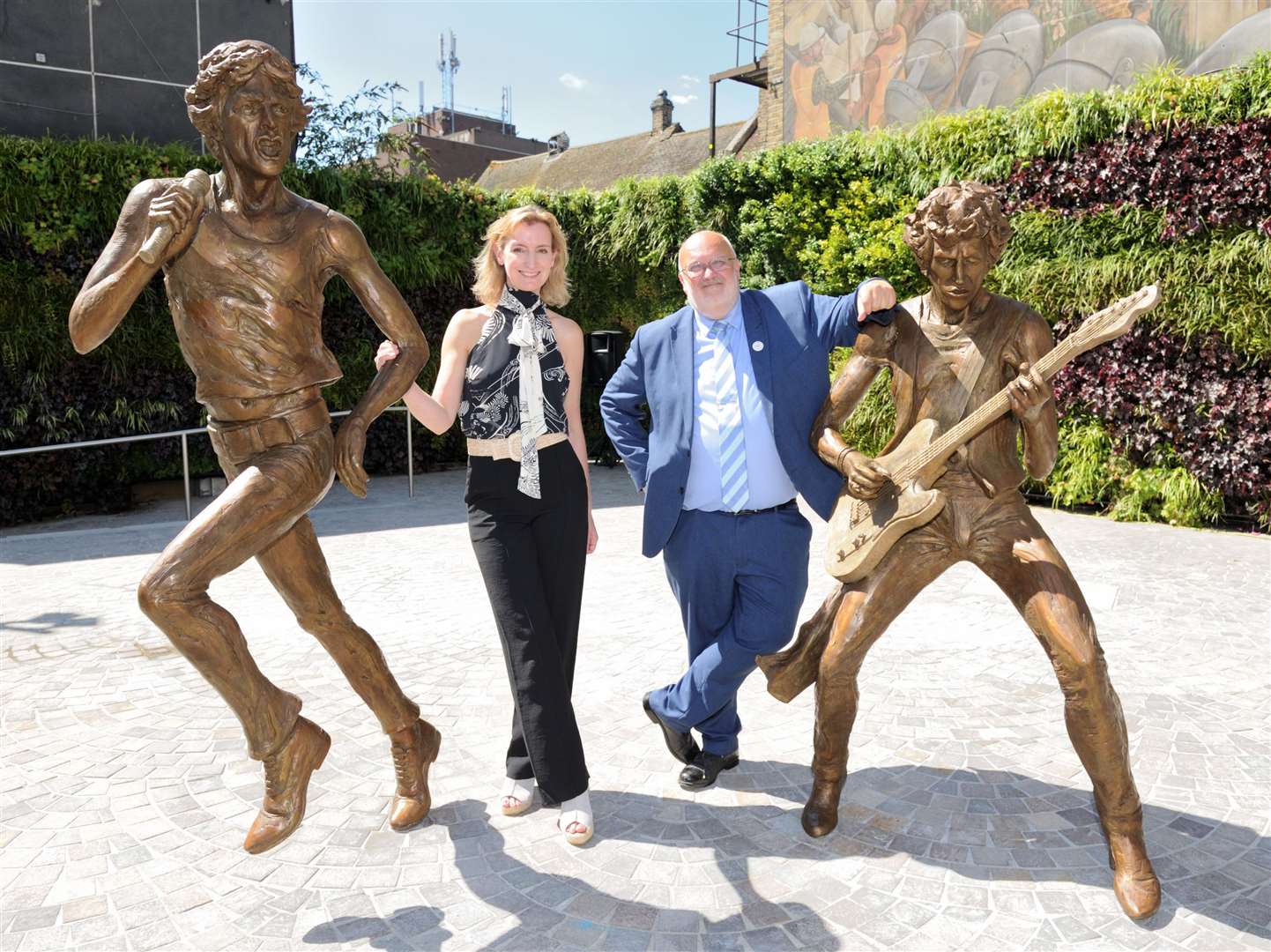 Artist Amy Goodman with Cllr Jeremy Kite. Picture: Simon Hildrew