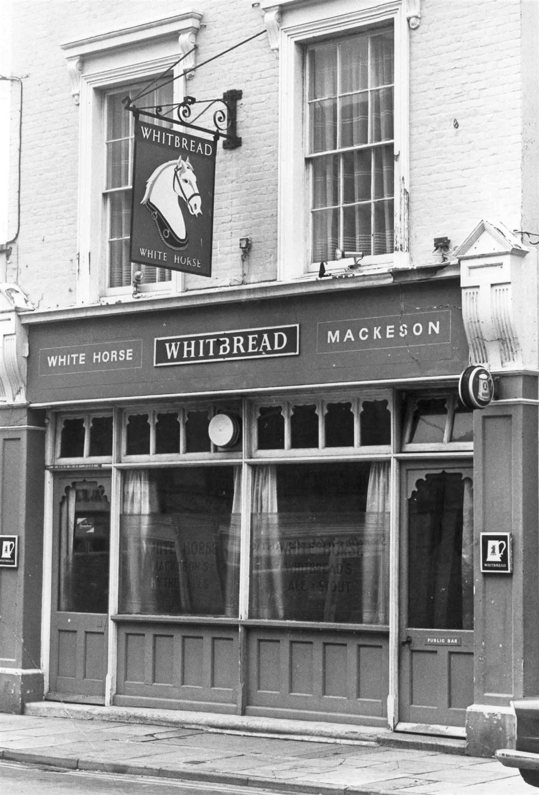 The White Horse public house, Herne Bay, pictured in July 1978