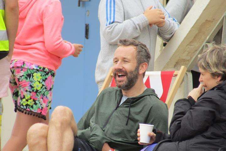 Chris O'Dowd on the beach. Pic: Karen Neal (2824727)