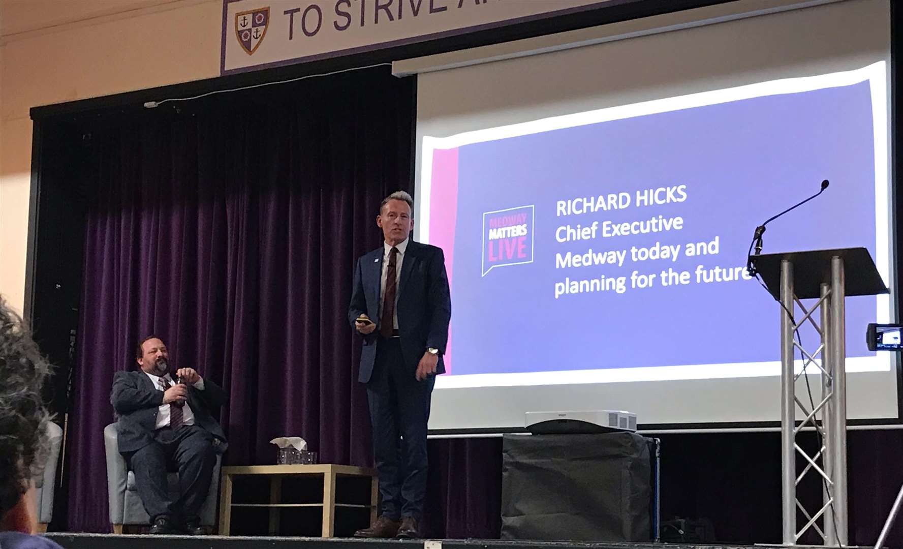 Chief executive Richard Hicks at the Medway Matters event