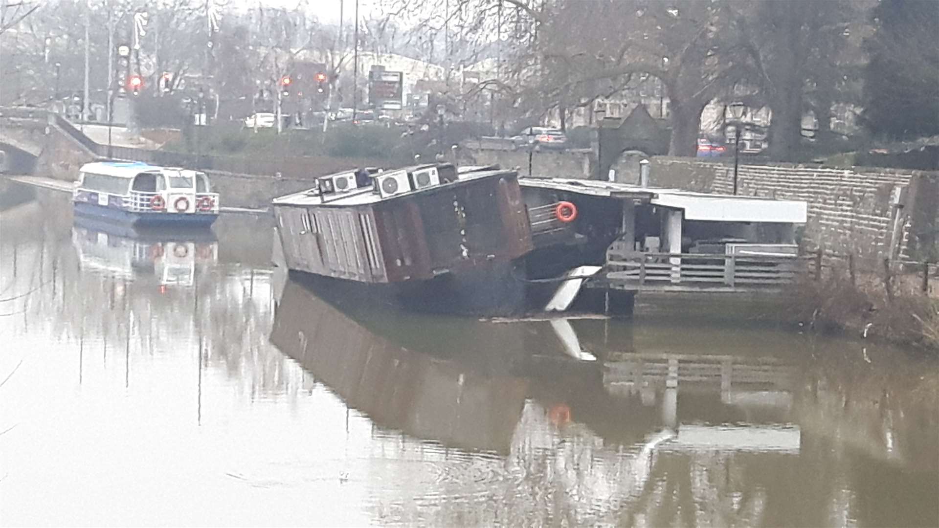 The restaurant after the Christmas flooding