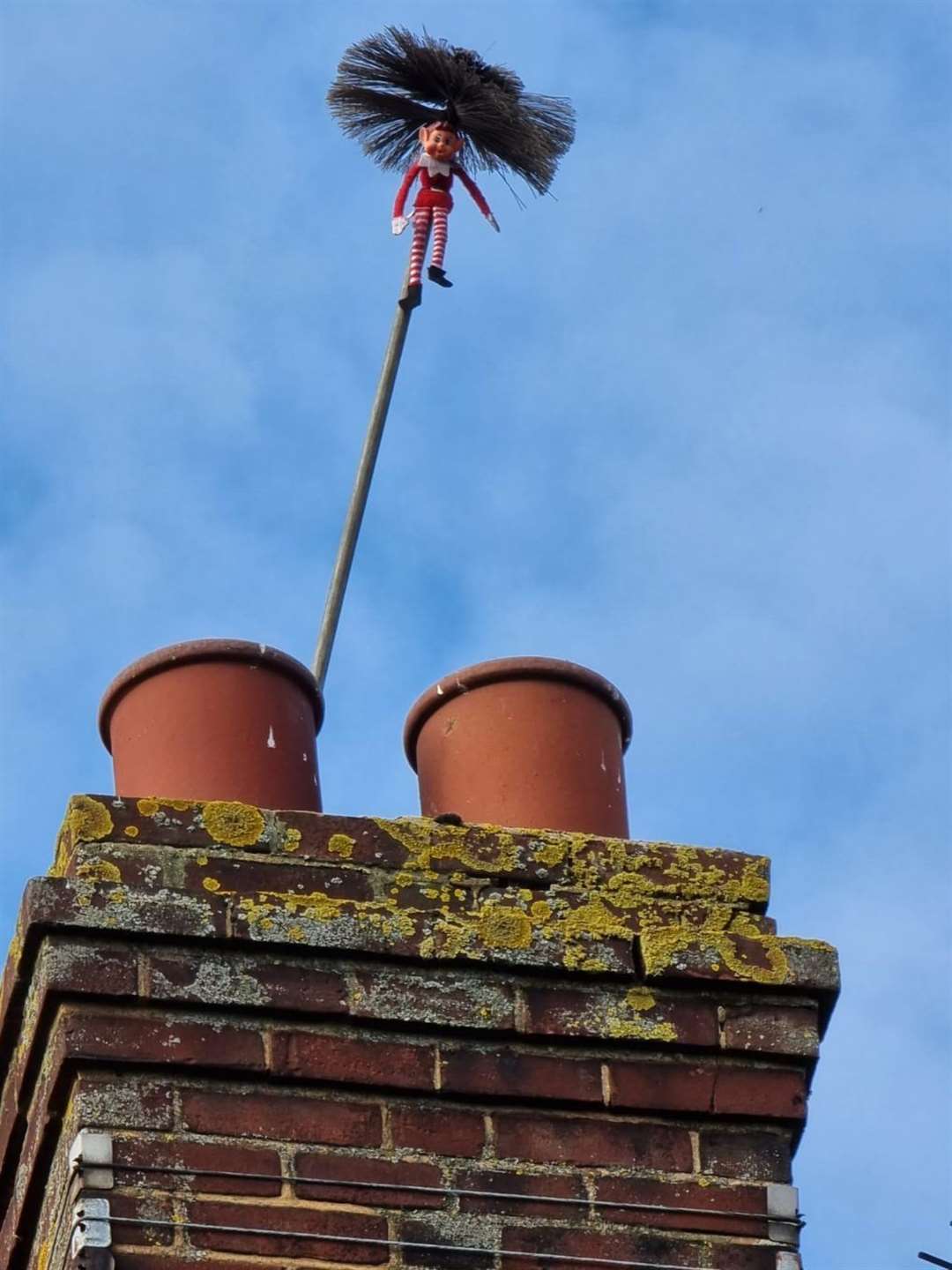 After battling to get his brush out the chimney he found the culprit... Picture: Smudge Smith