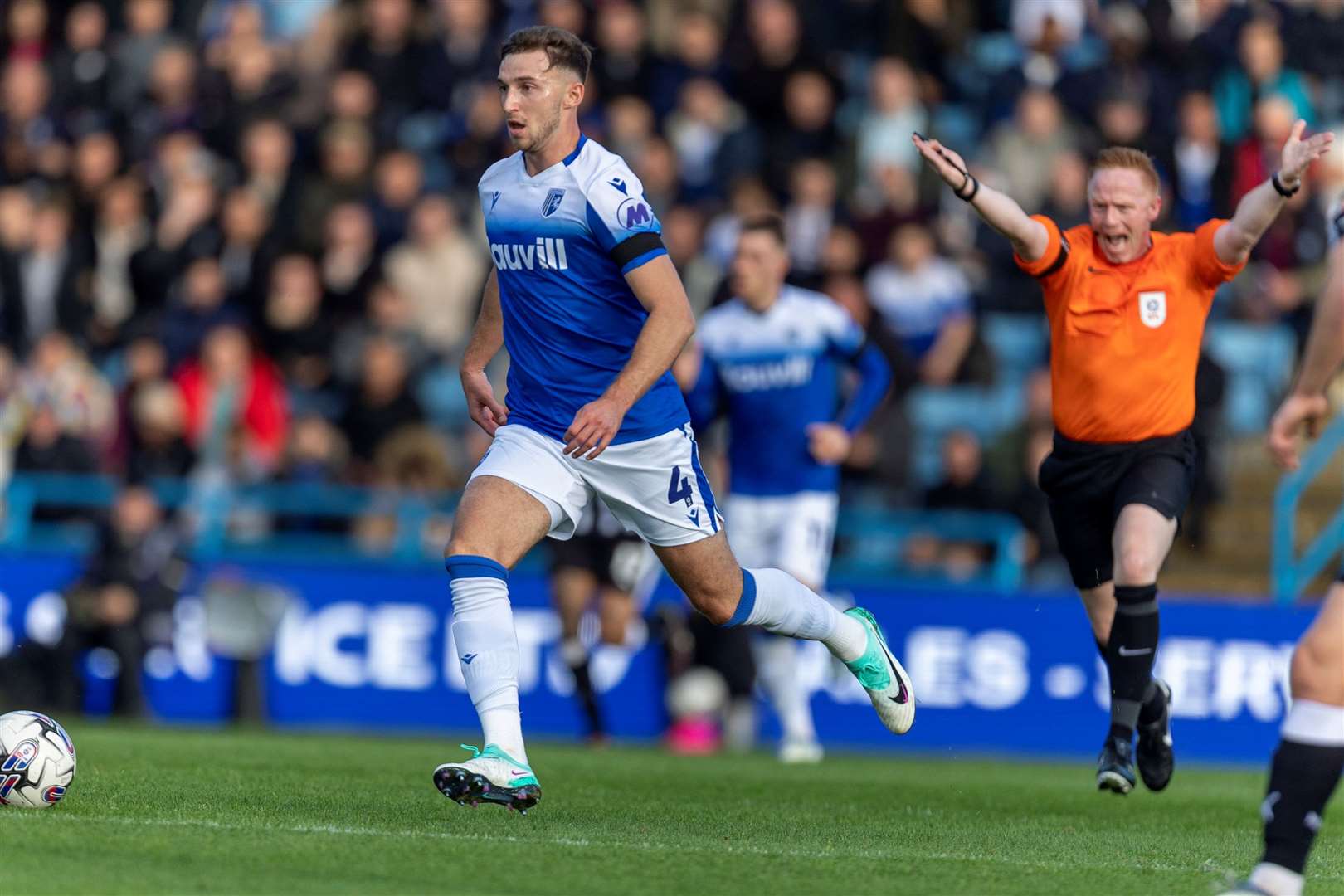 Defender Conor Masterson is excited by the new approach at Gillingham Picture: @Julian_KPI