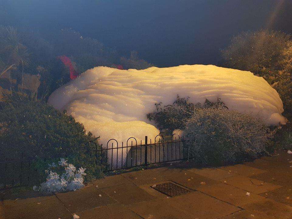 Madeira waterfall in Ramsgate is again full of foam. Picture: Emma Chaudhry (5230714)