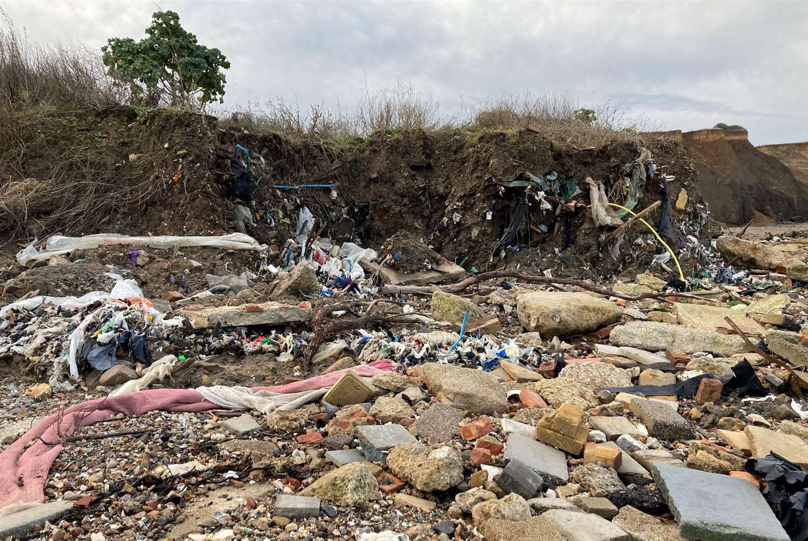 The rubbish that was dumped near Eastchurch Gap over the last three years. Picture: Daniel Hogburn