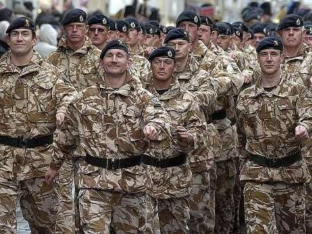 Smiles all round as the Sappers come home