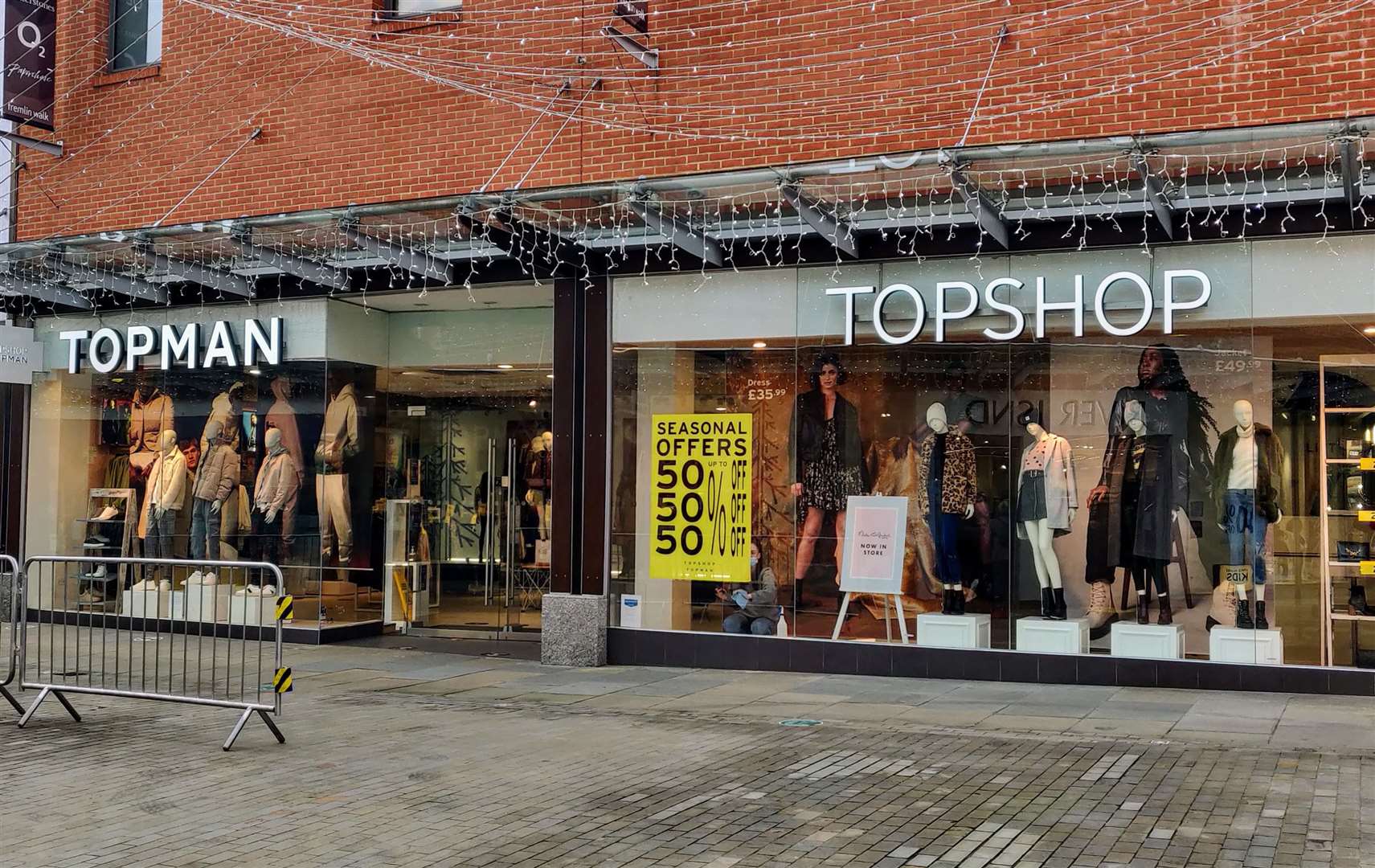 The former Topshop and Topman at Fremlin Walk in Maidstone. It has now been replaced by Menkind