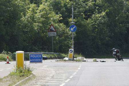 Scene of fatal crash in Blue Bell Hill in July 2011