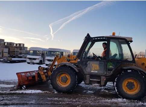 One of the snow ploughs belonging to AC Goatham & Son