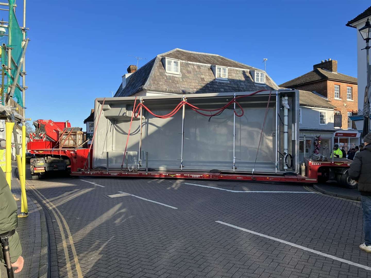 The pool got stuck in West Malling High Street