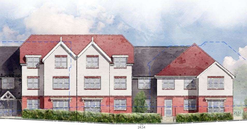 How the retirement homes in Larkfield might look. Photo: Churchill Retirement Living