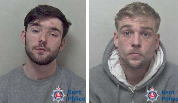 Lewis Day and Daryl Brown were jailed for a total of 18 years. Pictures: Kent Police