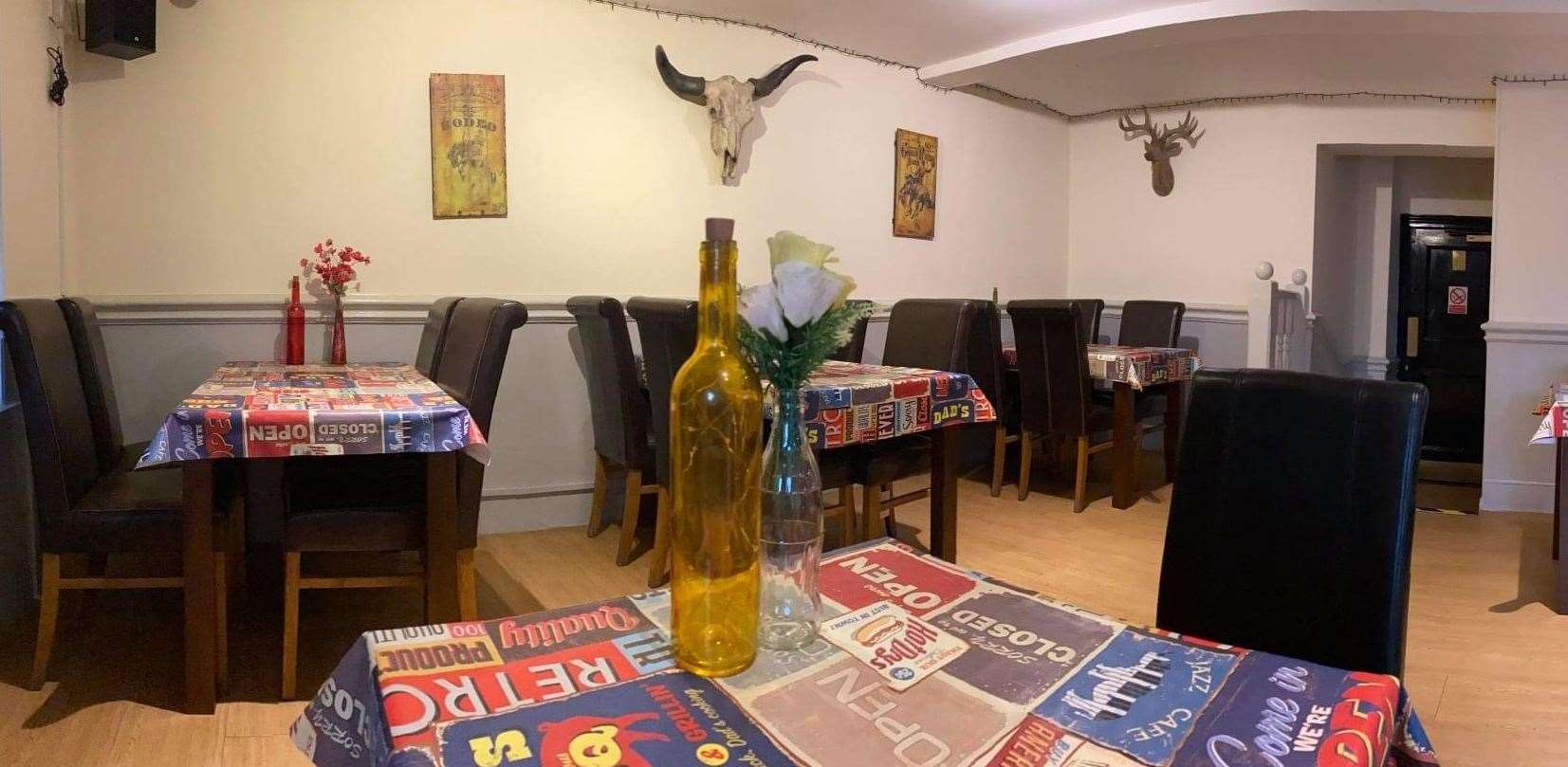 Dining area inside the Concorde pub Rainham