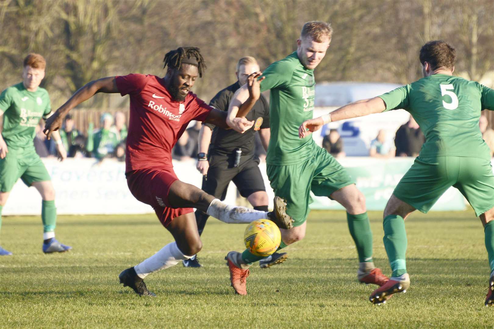 Bola Dawodu in action during Canterbury's quarter-final win over Biggleswade Picture: Paul Amos