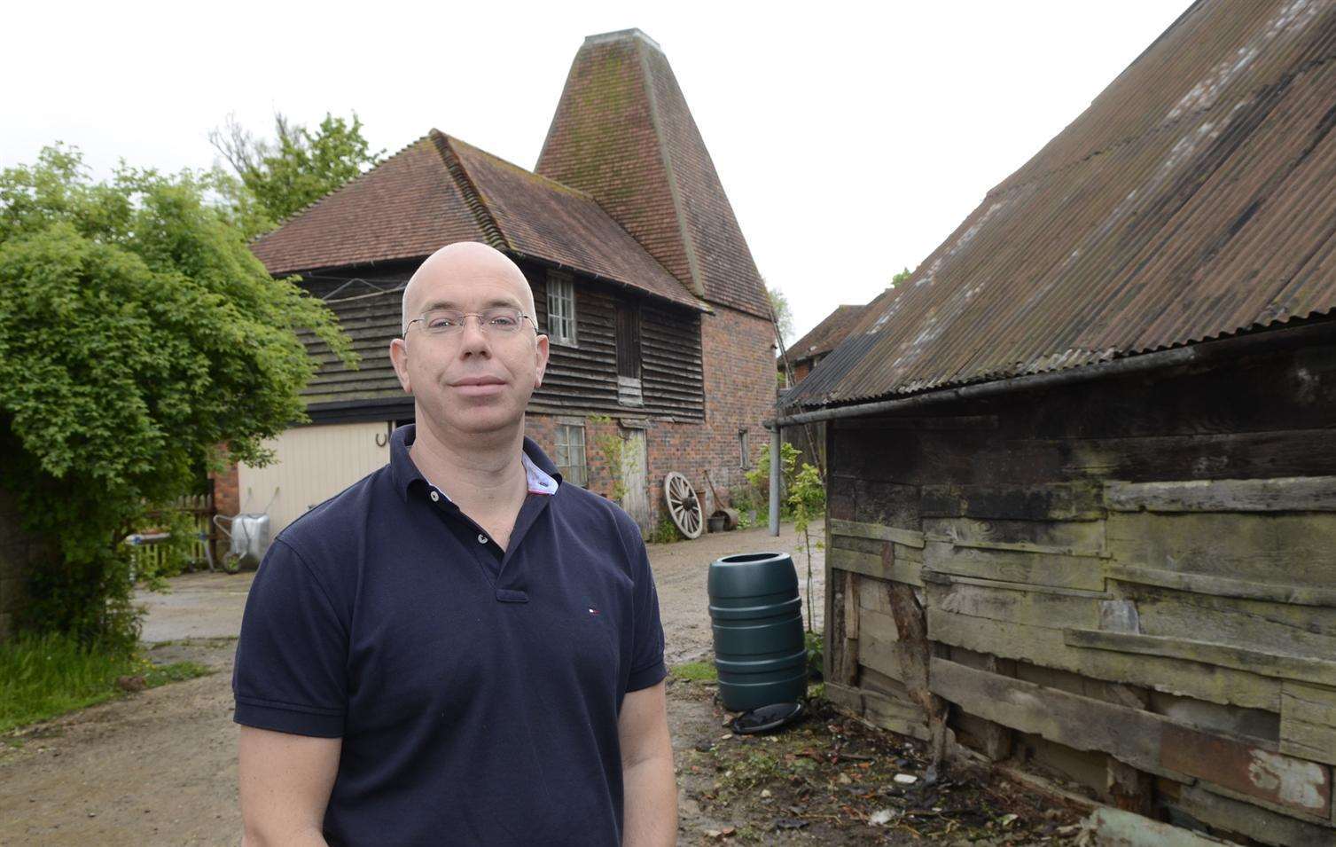 Owner Simon Coulson outside Buss Farm, Bethersden. Picture: Gary Browne