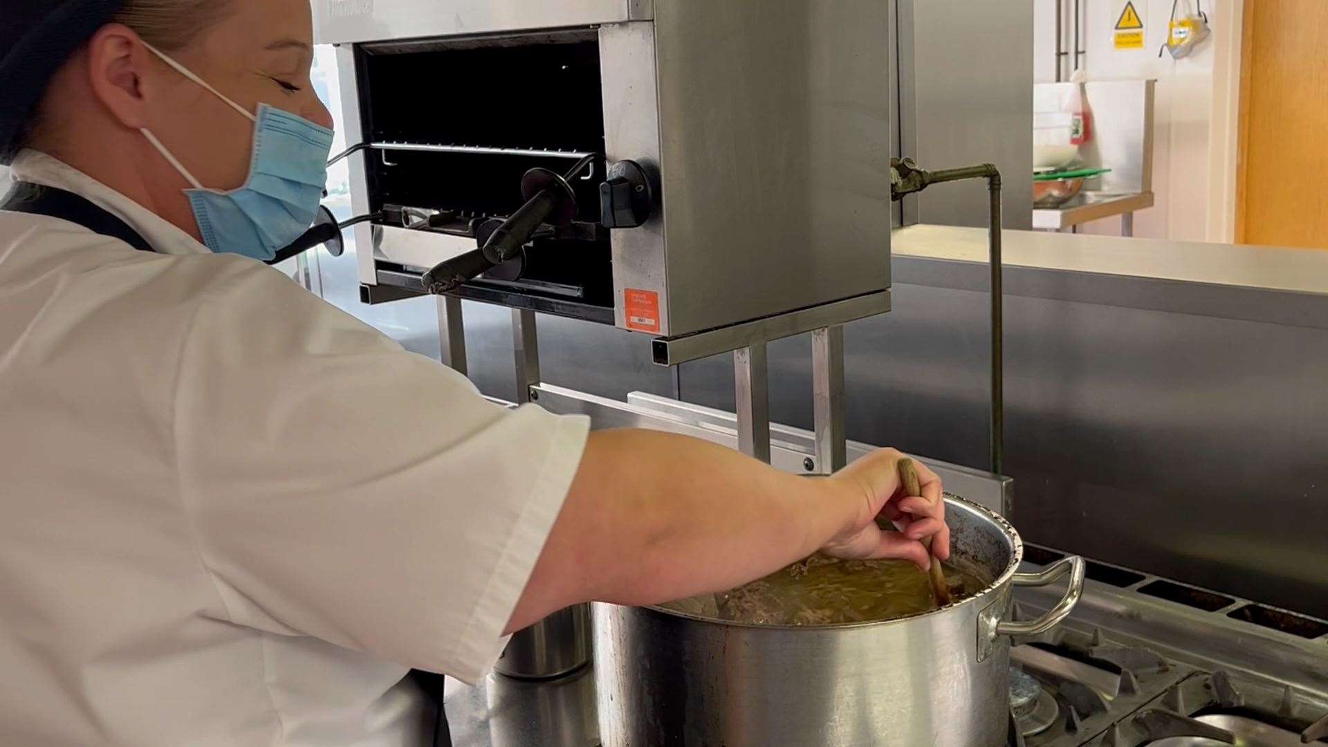 The kitchen at Amherst Court where fresh meals are made everyday