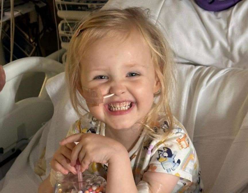 Lily is currently in the intensive care unit. Picture: Tiffany Smith