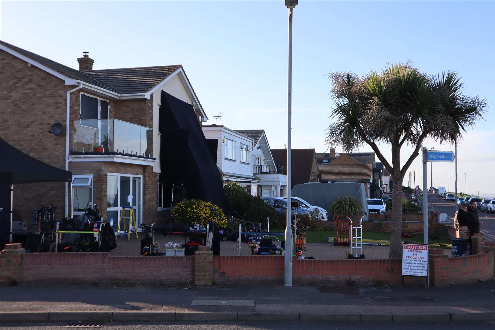 The BBC shooting scenes for Silent Witness on The Leas at Minster