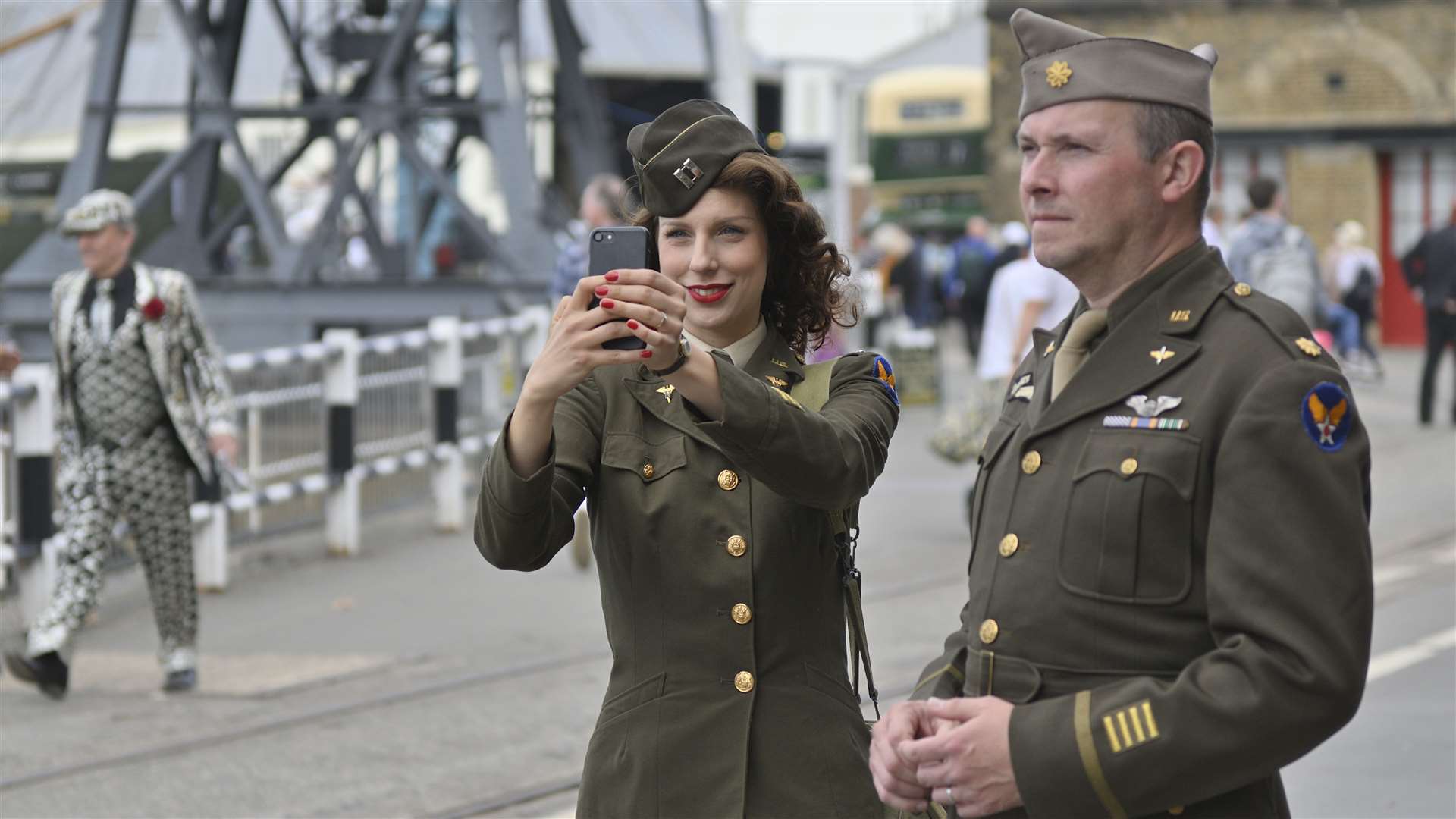 Visitors often dress for the occasion during the '40s festival. Picture: Raymond Fothergill