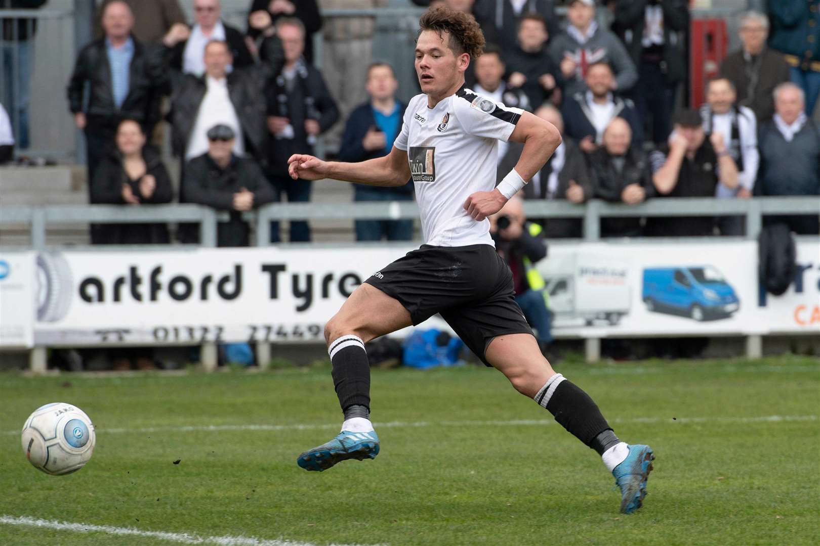 Alfie Pavey scores Dartford's third goal. Picture: Andy Payton