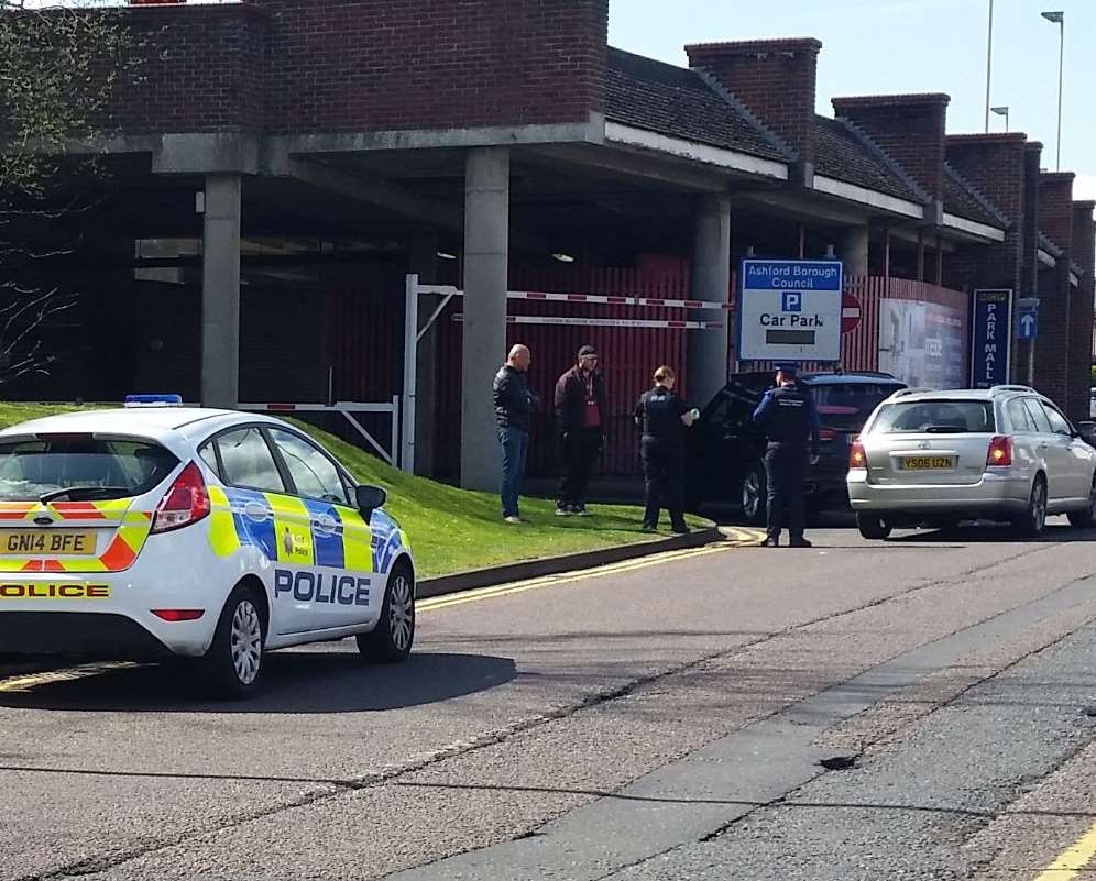 A police car and a police van attended the scene