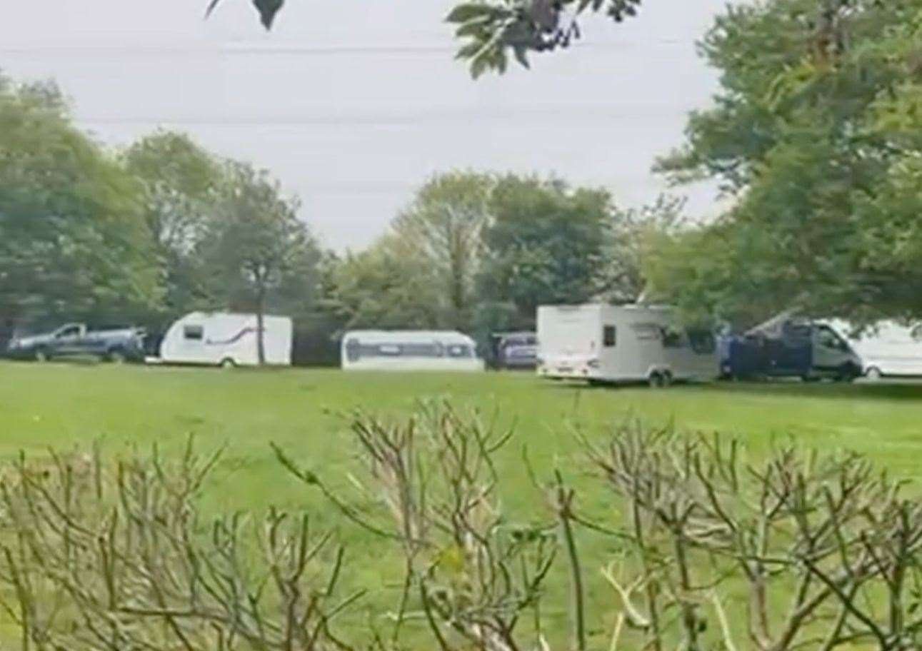 A number of travellers have pitched up in Halling