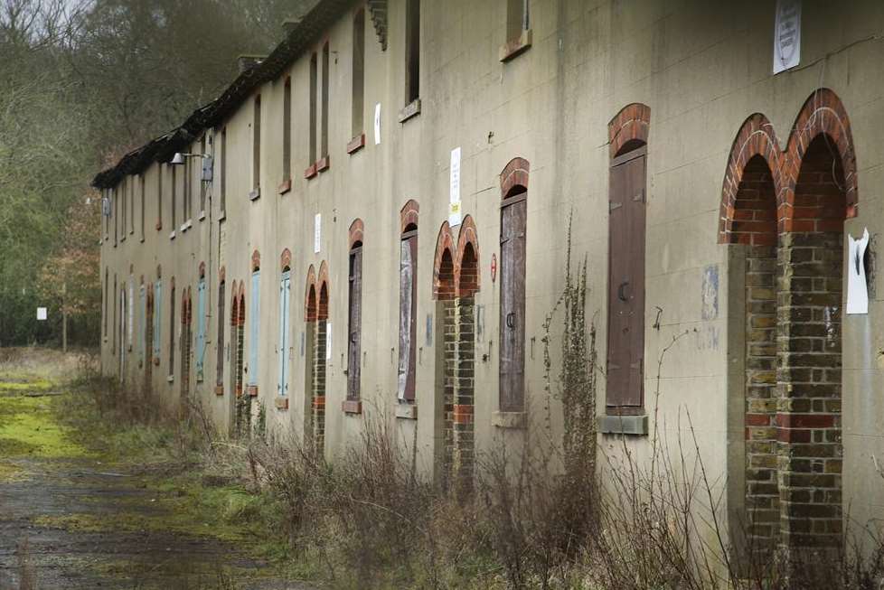 Former Lodge Hill army camp, Lodge Hill Lane, Chattenden. Houses formerly used by people stationed at the Royal Naval Armament Depot. They were later used for urban warfare training during the Irish troubles