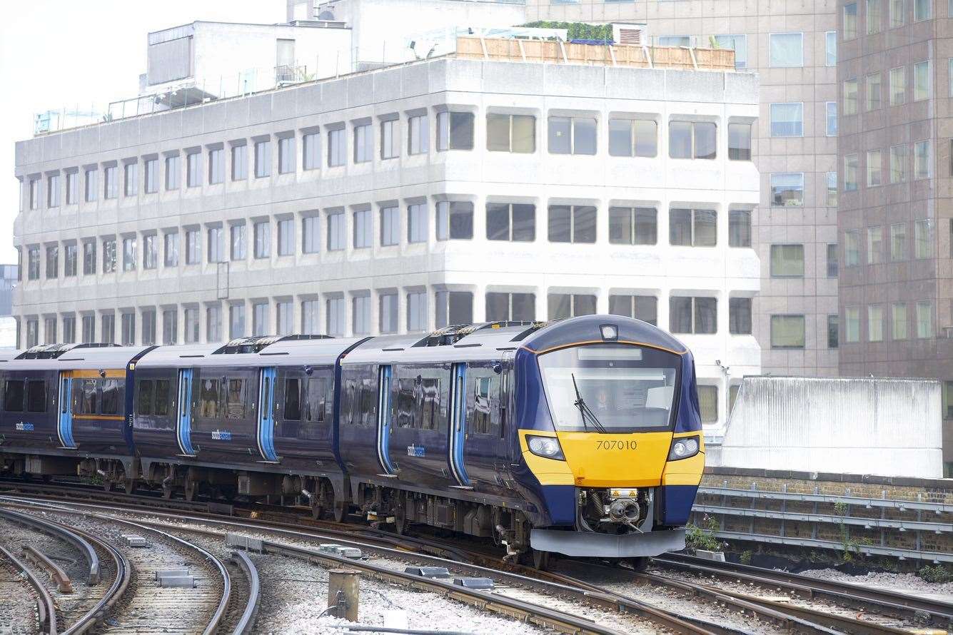 Southeastern trains between Gravesend and Strood were stopped after a freight train blocked the line. Picture: Southeastern