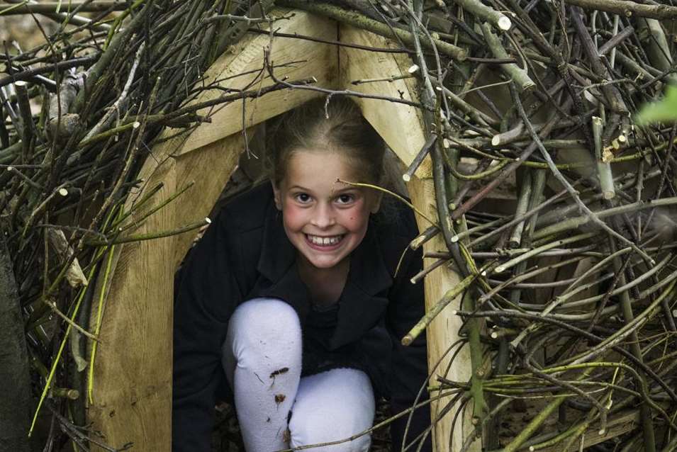 Alice Churchill, great, great grandchild of Sir Winston Churchill, at the adventure play area at Chartwell