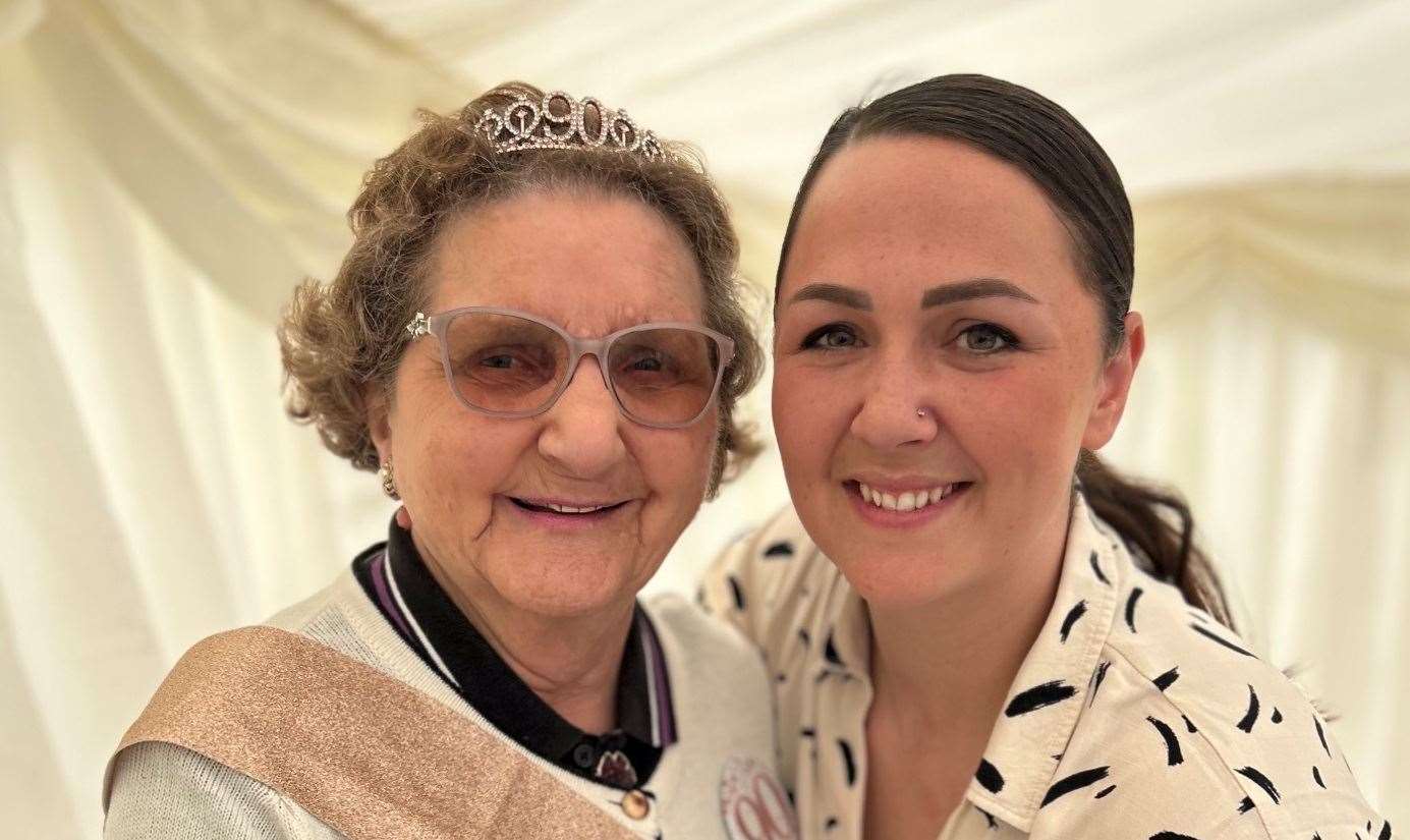 June Blackburn, aged 90, with her instructor Skye Starr