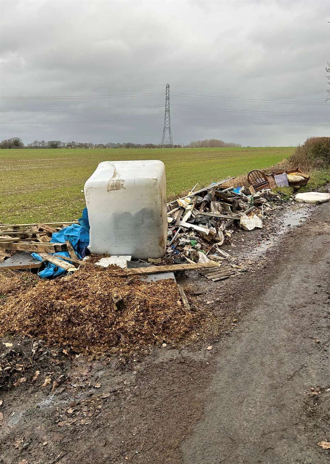 Rubbish has been tipped in Parsonage Lane, Bobbing Picture: Mick Connor