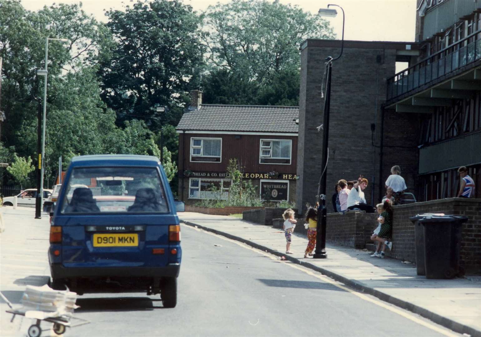 The Leopard's Head pub in Military Road can be seen in the background of this photo taken in Canterbury in September 1991. That building is now home to a Domino's Pizza