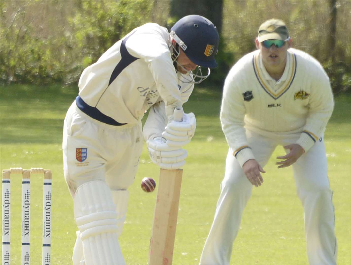 Tom Chapman led Sandwich Town home with 55 not out in their eight-wicket win over Folkestone. Picture: Paul Amos