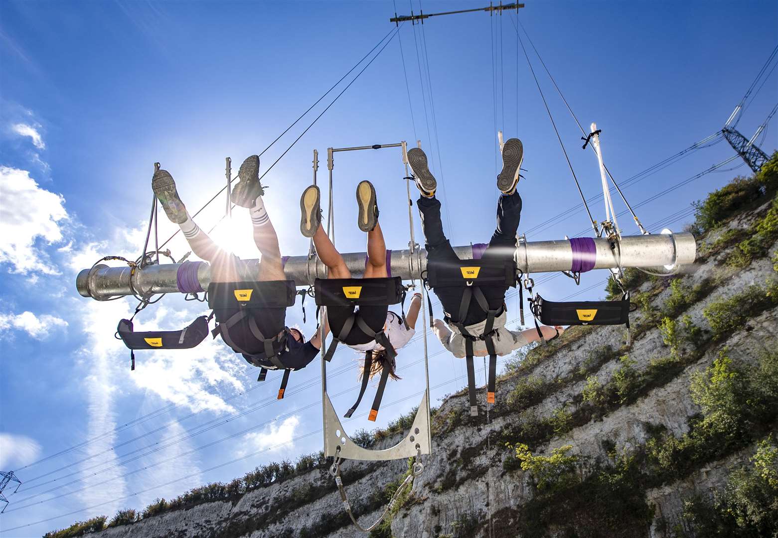 It drops from 46 metres and reaches speeds of 80mph. Picture: John Nguyen/PA Wire