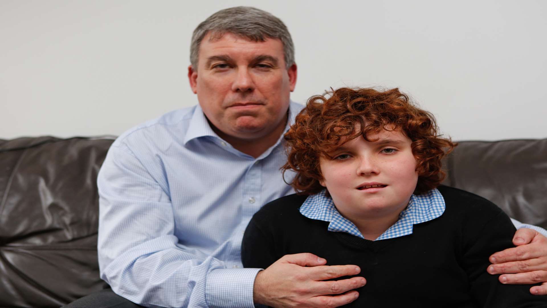 Mr Barnett and 10-year-old Deborah. Picture: Matthew Walker