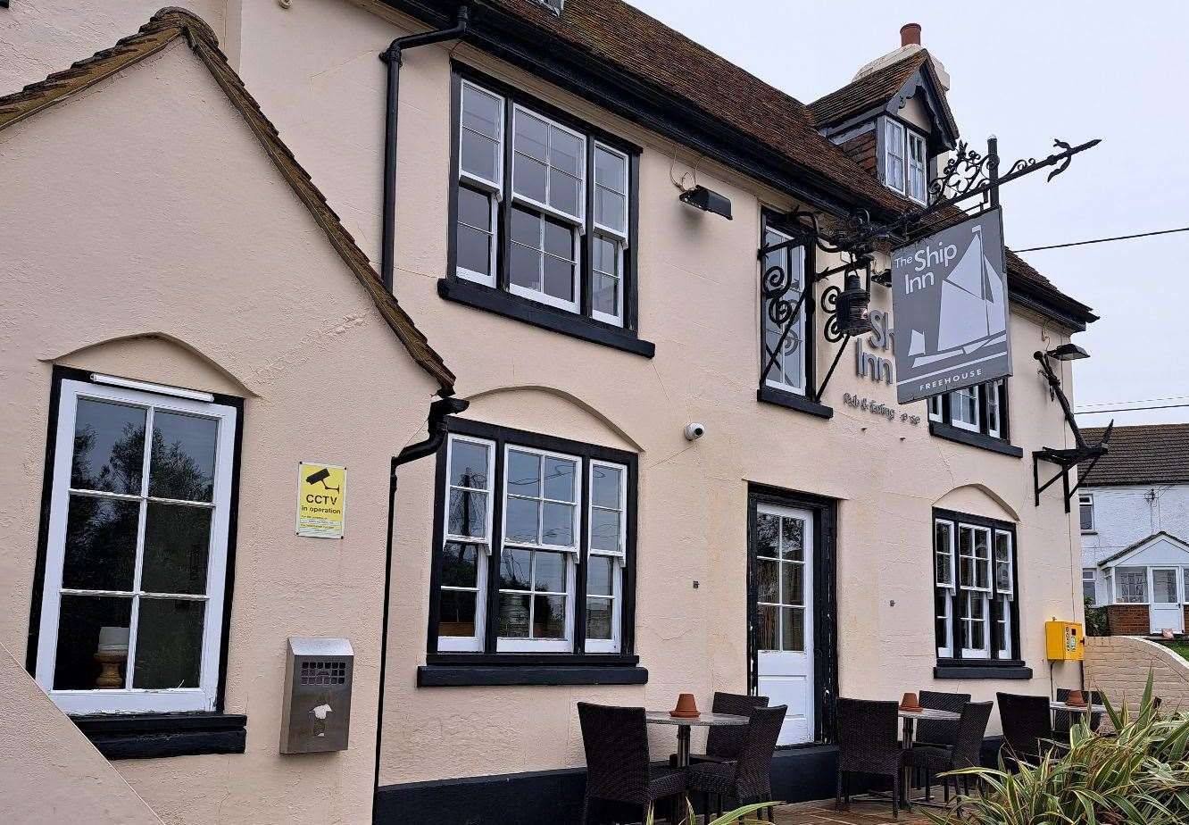 The Ship Inn at Conyer Creek, Saxon Shore Way between Sittingbourne and Faversham, has closed