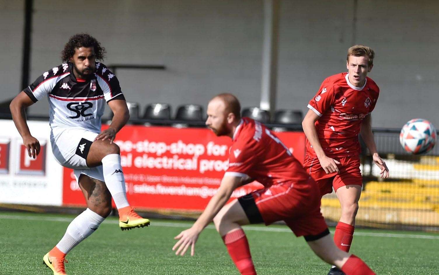 Hat-trick hero Stefan Payne tries his luck. Picture: Ian Scammell