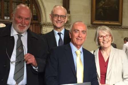 Left to right: Cllr David Hirst, Graham Cox of the Whitstable Society, Kim Foster and Julia Seath are happy campaigners following the decision