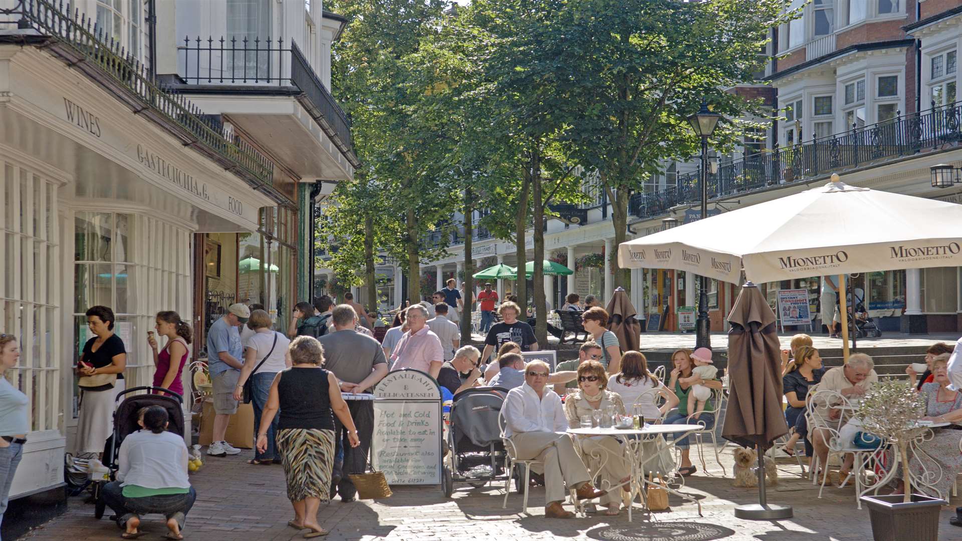 The Pantiles in Tunbridge Wells. Stock Picture.