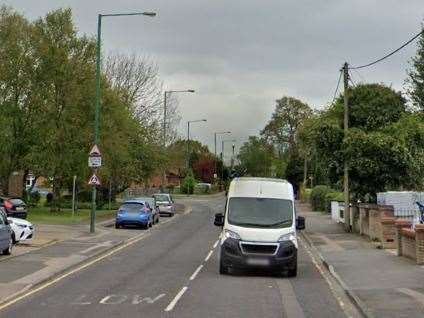 A pedestrian and a red Ford Fiesta collided in Wigmore Road, between Bredhurst Road and the roundabout which connects with Hoath Way. (53670745)