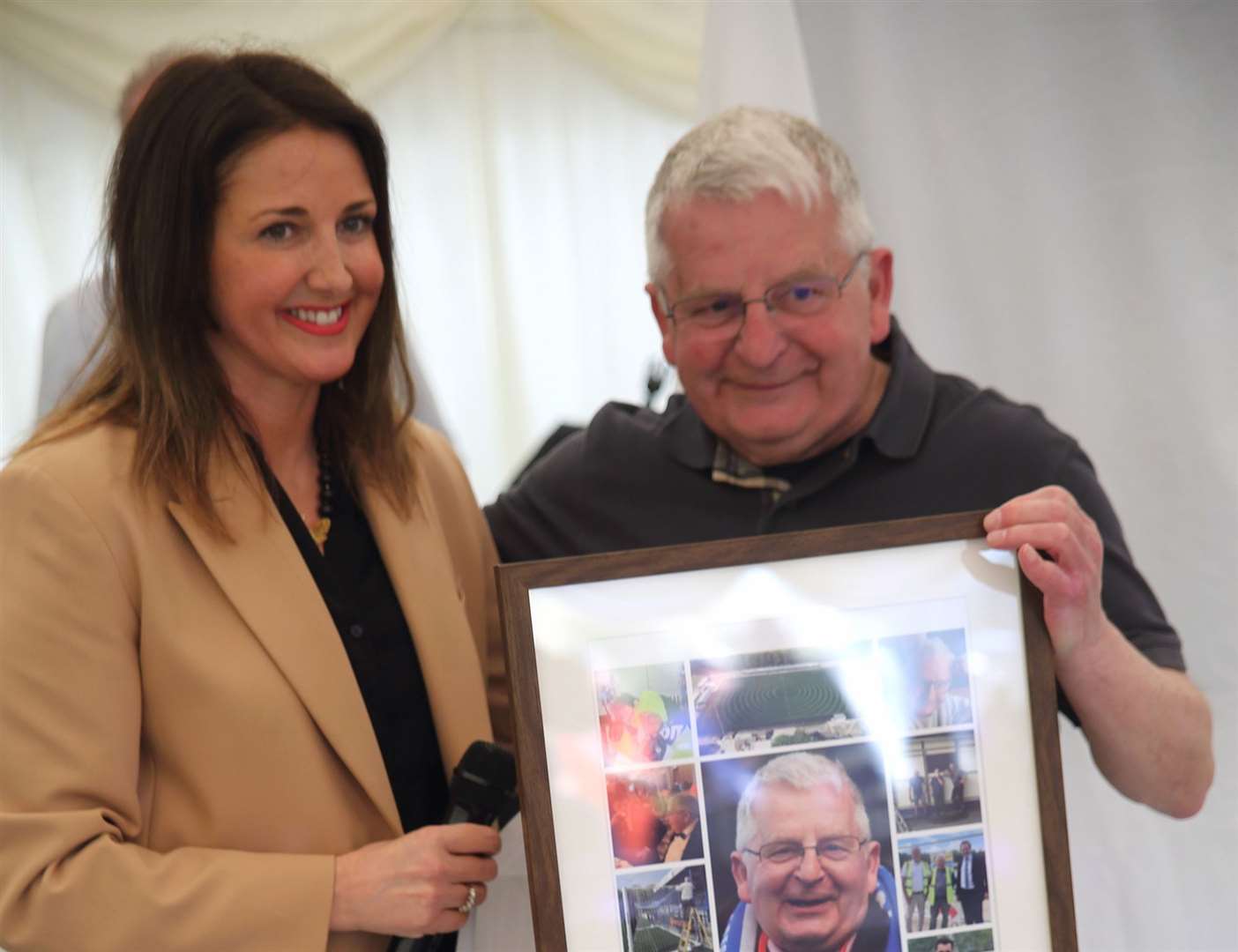 Tonbridge Angels chair Sophie Purves with predecessor Dave Netherstreet Picture: David Couldridge