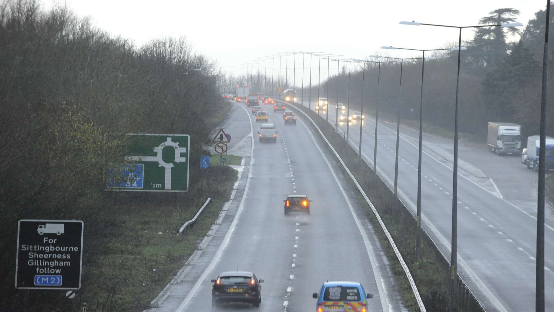 There has been a crash on the A2 near to Brenley Corner. Stock image.