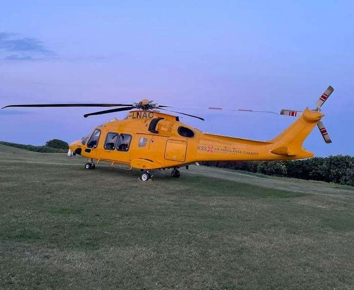 An air ambulance assisted with the recovery