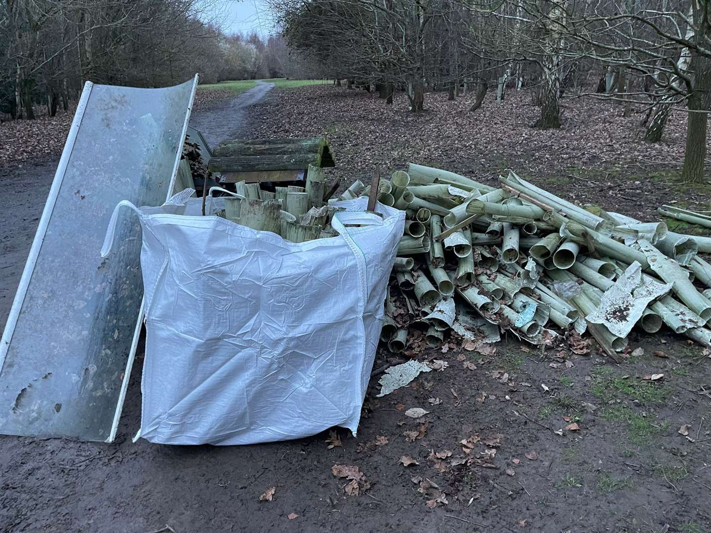 Tonne bags are being filled with the protective covers. Picture: Dave Green