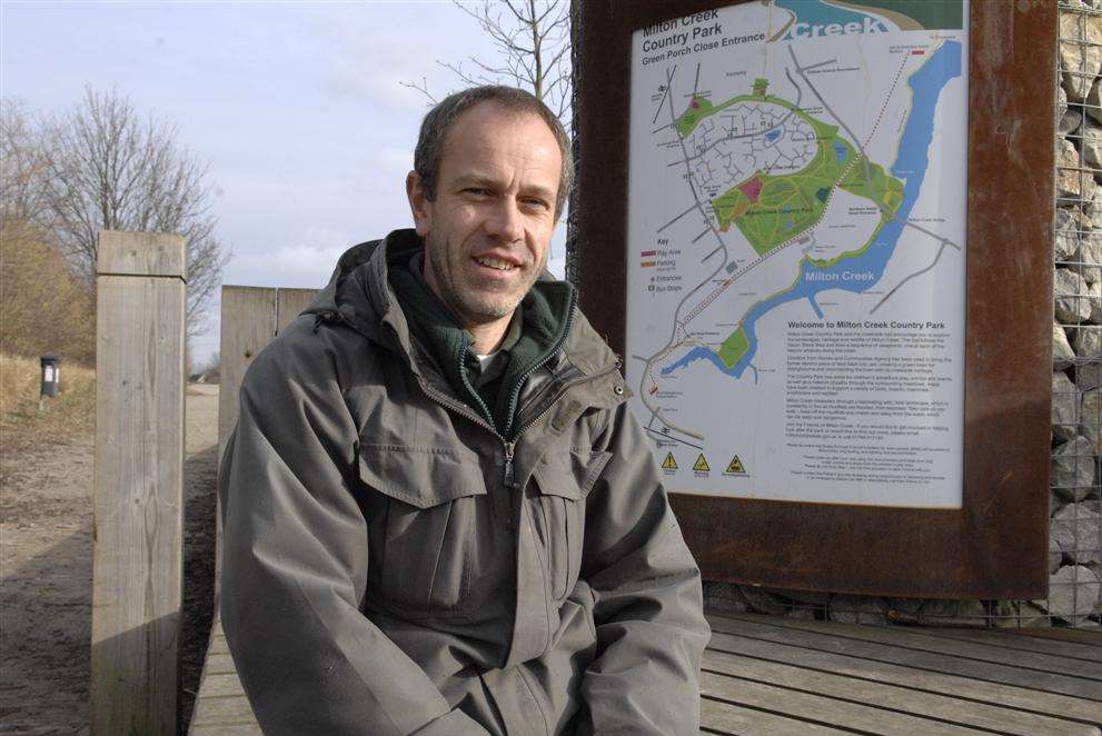 Ranger Ed Courtney at Milton Creek Country Park.