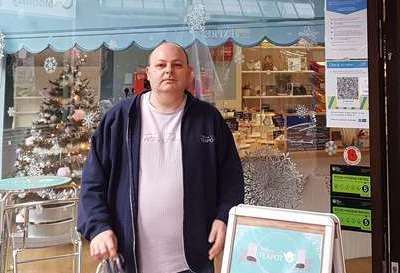 Russell Geen has seen a noticeable drop in trade at the Little Teapot since the Ashford Wilko closed its doors last year