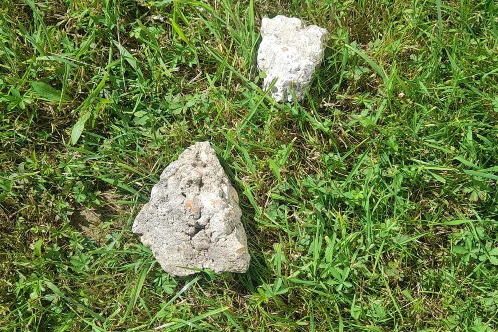 The rocks recovered from the living room. Photo: Rebecca Horton