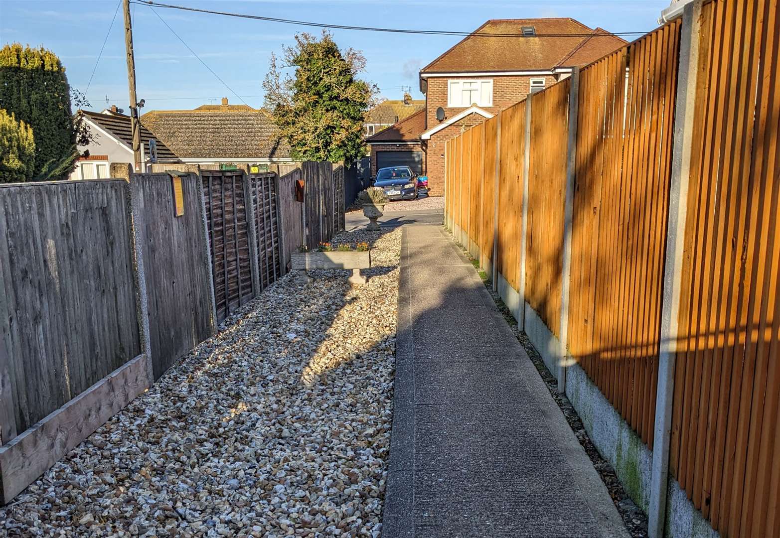 The route between Applegarth Park and Church Street, Seasalter, which is unlit at night. Picture: Julie Bailey